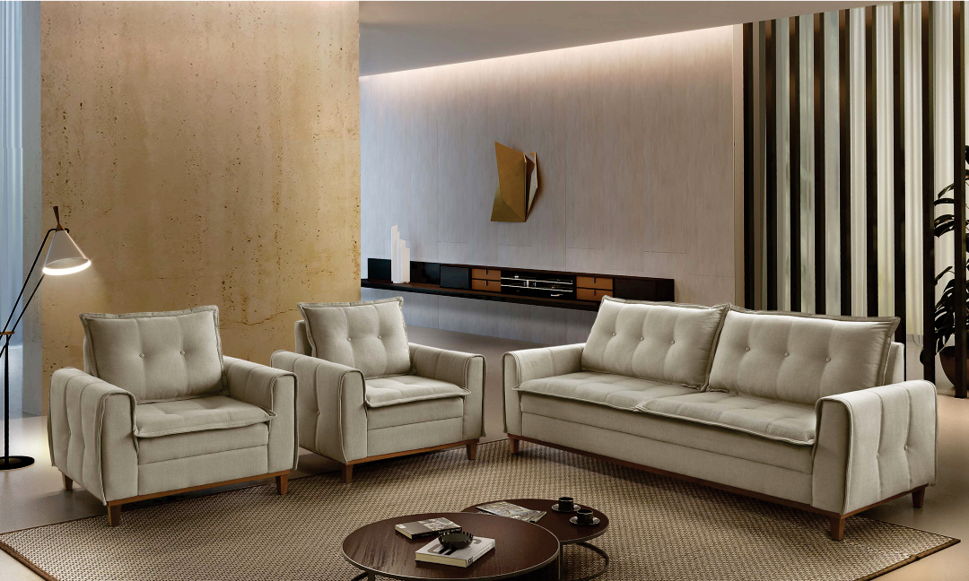 Rondomóveis - sofá 820 - conjunto de sofá - 2 lugares - 3 lugares - ambientado.
