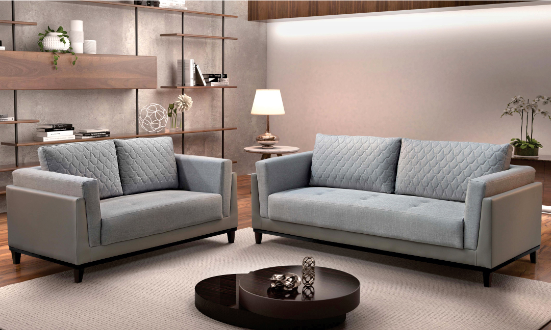 Rondomóveis - sofá 860 - conjunto de sofá - 2 lugares - 3 lugares - ambientado.