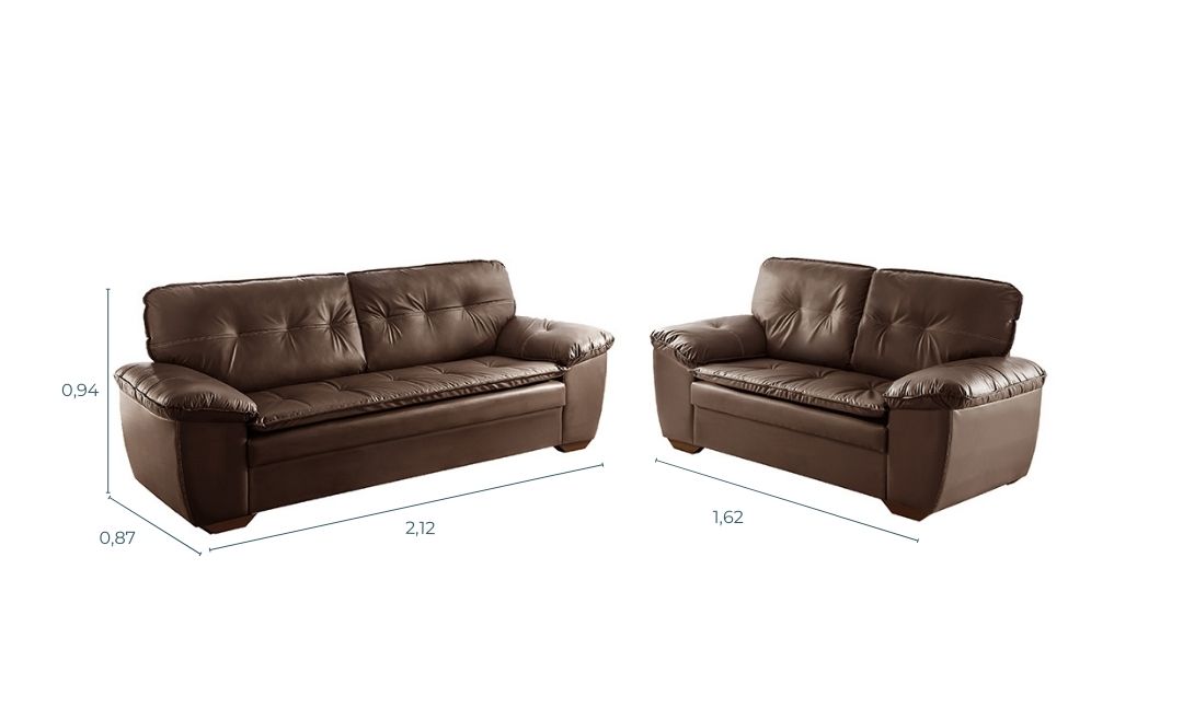 Rondomóveis - sofá 230 - conjunto de sofá - 2 lugares - 3 lugares - medidas