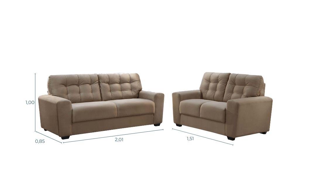 Rondomóveis - sofá 350 - conjunto de sofá - 2 lugares - 3 lugares - medidas