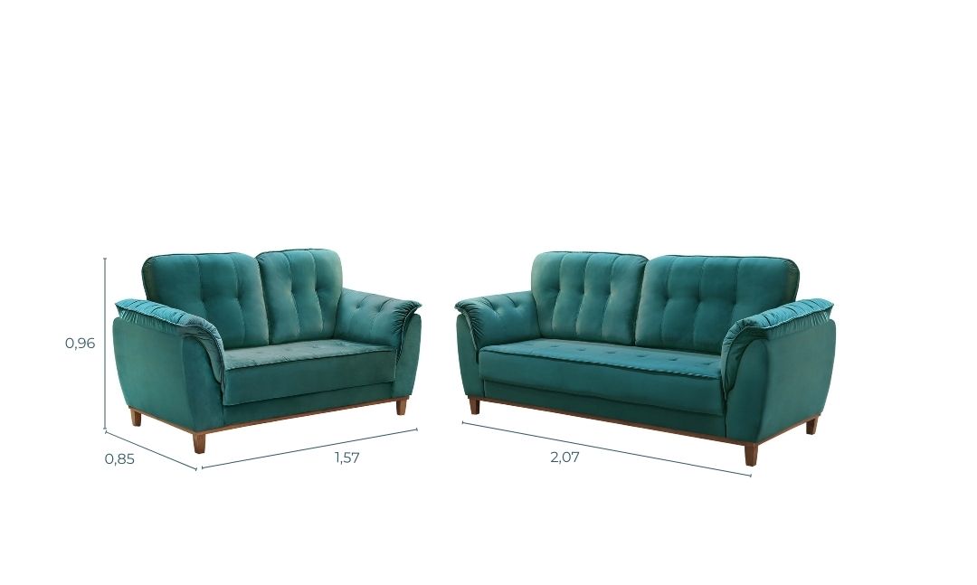 Rondomóveis - sofá 636 - conjunto de sofá - 2 lugares - 3 lugares - medidas