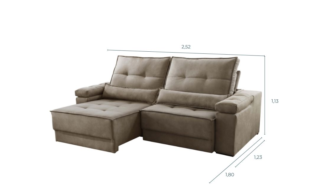 Rondomóveis - sofá 651 - conjunto de sofá - 2 lugares - 3 lugares - medidas