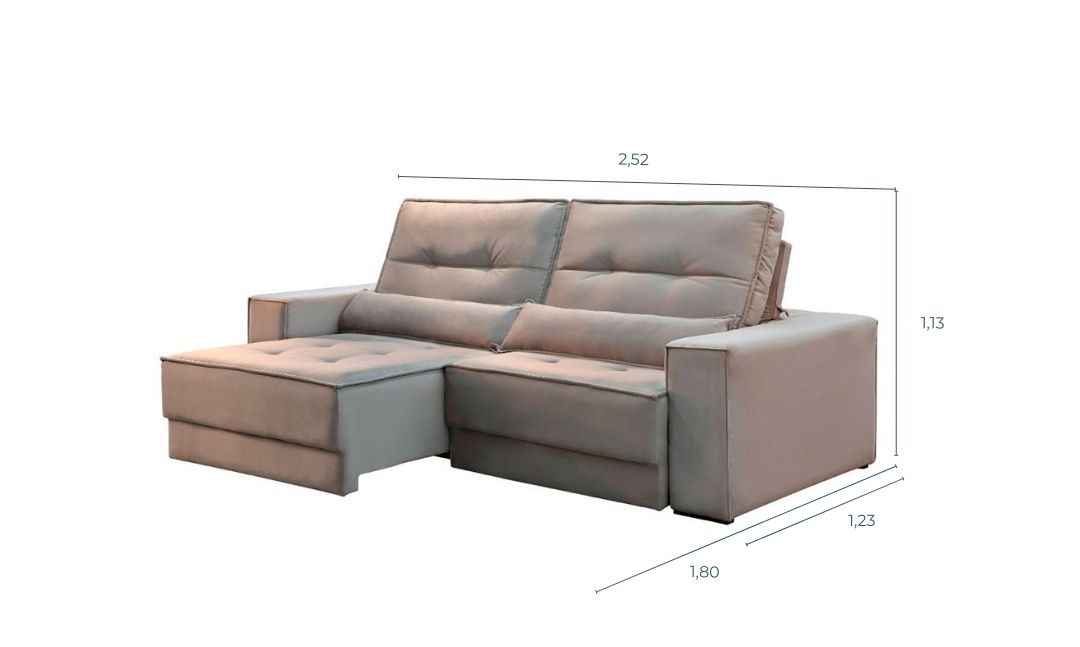 Rondomóveis - sofá 661 - conjunto de sofá - 2 lugares - 3 lugares - medidas