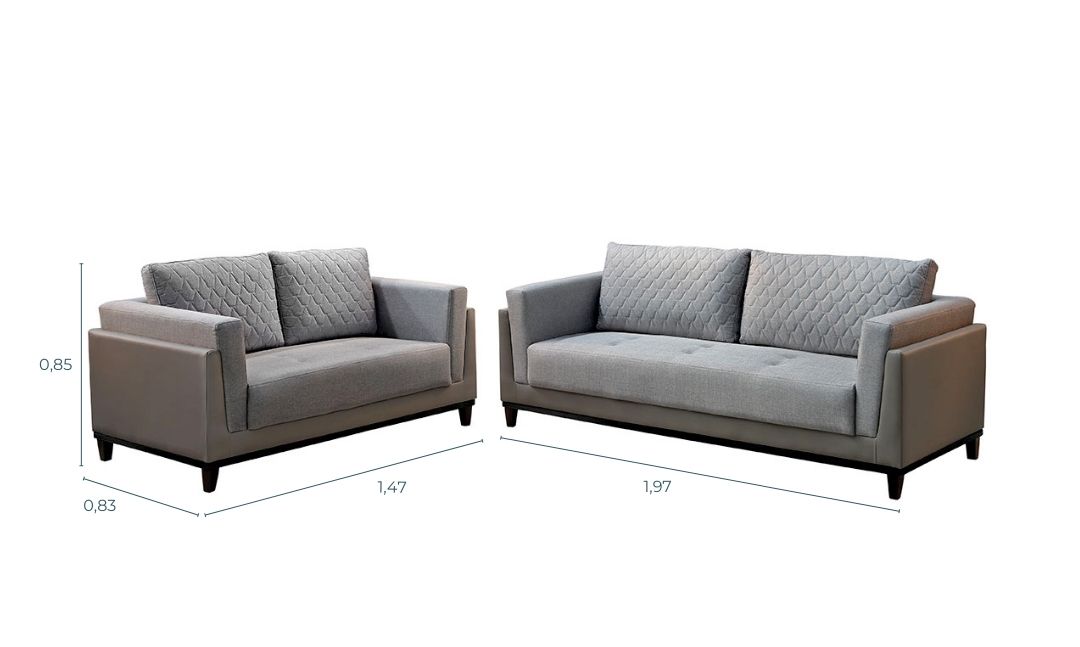 Rondomóveis - sofá 860 - conjunto de sofá - 2 lugares - 3 lugares - medidas