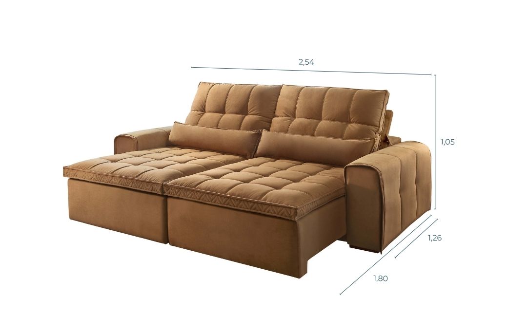Rondomóveis - sofá 962 - conjunto de sofá - 2 lugares - 3 lugares - medidas