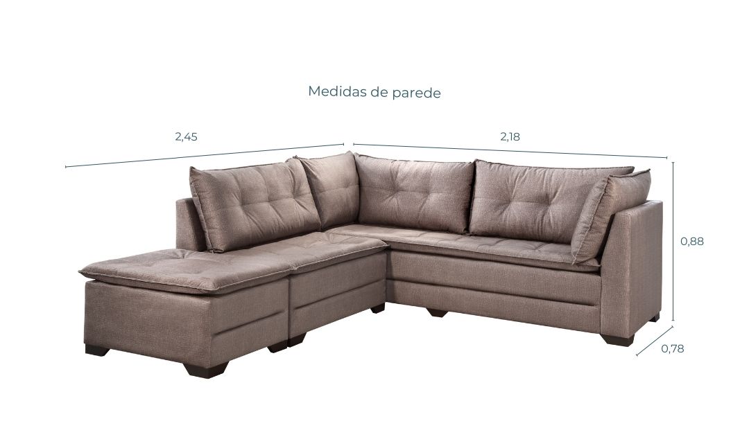 Rondomóveis - sofá de canto 190 - sofá de canto - medidas